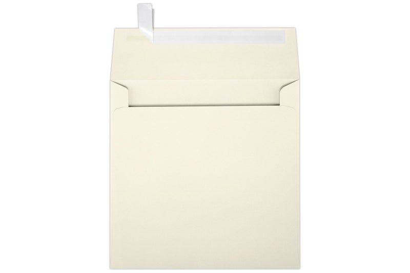 LUXPaper Square Invitation Envelopes | Peel & Press | 3 1/4" x 3 1/4" | Natural | 70lb. Text | 50 Qty - Image 2